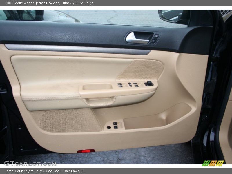 Black / Pure Beige 2008 Volkswagen Jetta SE Sedan