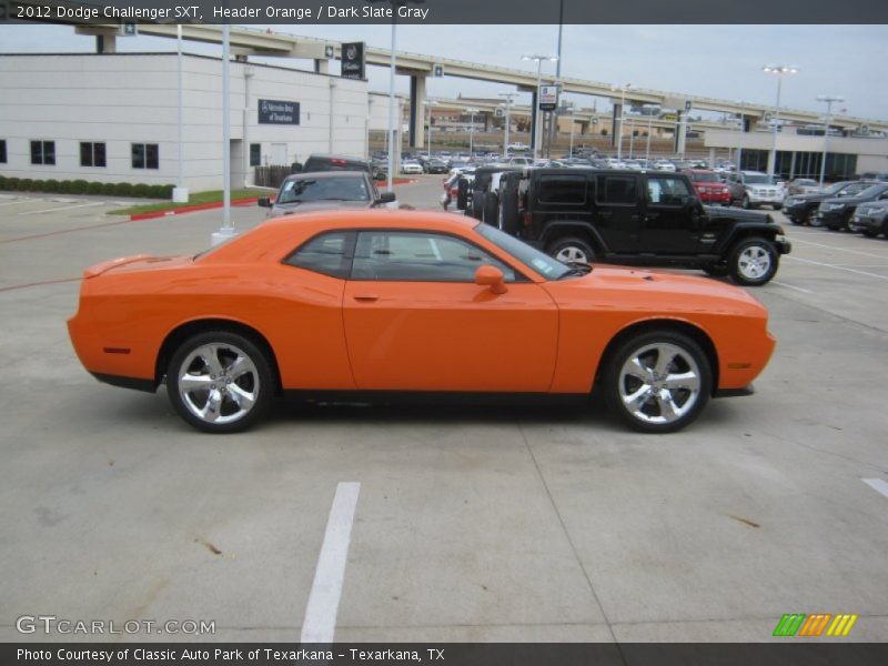 Header Orange / Dark Slate Gray 2012 Dodge Challenger SXT