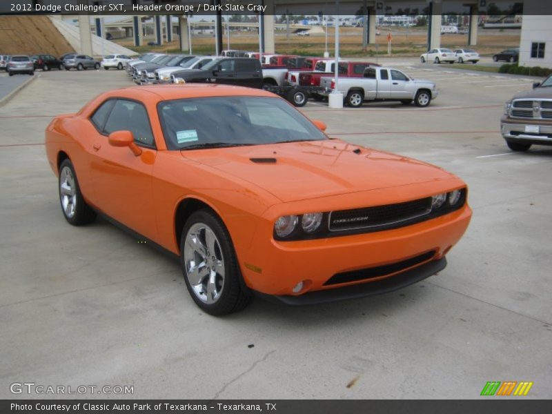 Header Orange / Dark Slate Gray 2012 Dodge Challenger SXT