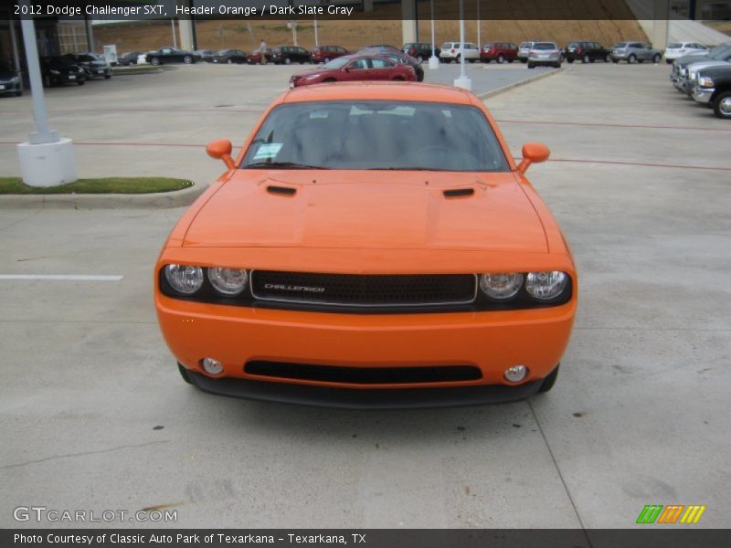 Header Orange / Dark Slate Gray 2012 Dodge Challenger SXT