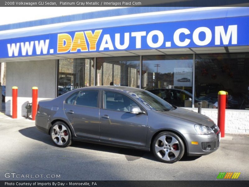 Platinum Gray Metallic / Interlagos Plaid Cloth 2008 Volkswagen GLI Sedan