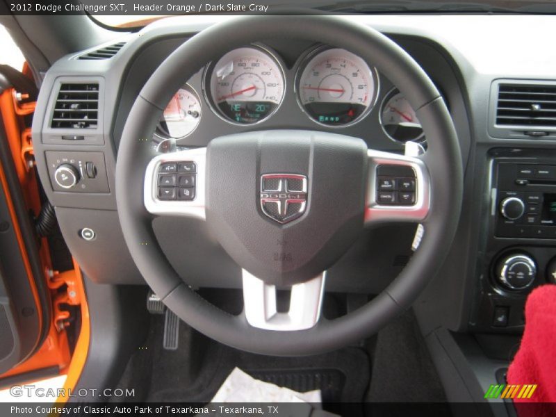Header Orange / Dark Slate Gray 2012 Dodge Challenger SXT