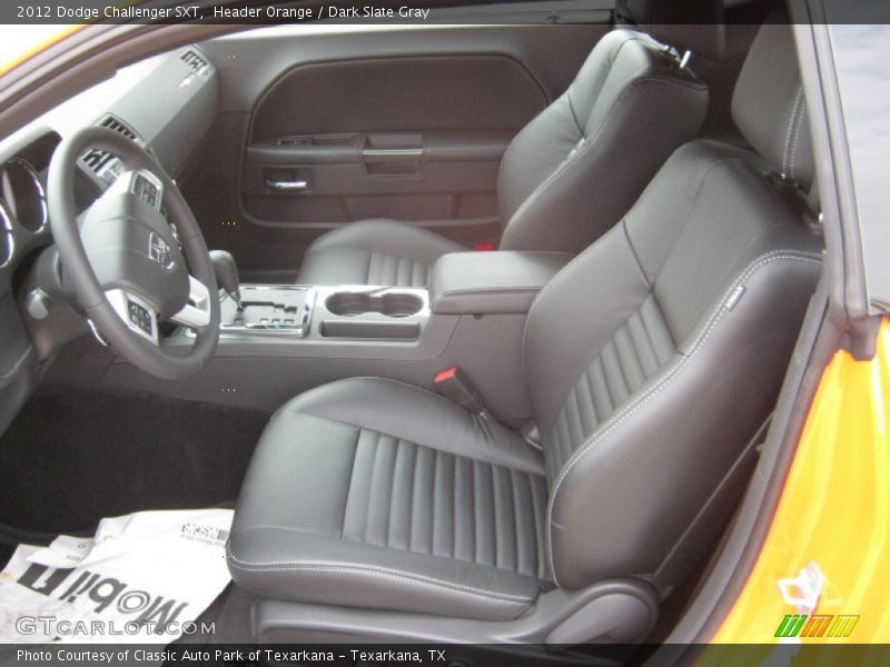 Header Orange / Dark Slate Gray 2012 Dodge Challenger SXT