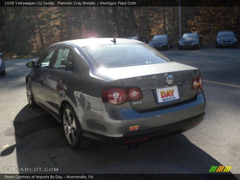 Platinum Gray Metallic / Interlagos Plaid Cloth 2008 Volkswagen GLI Sedan