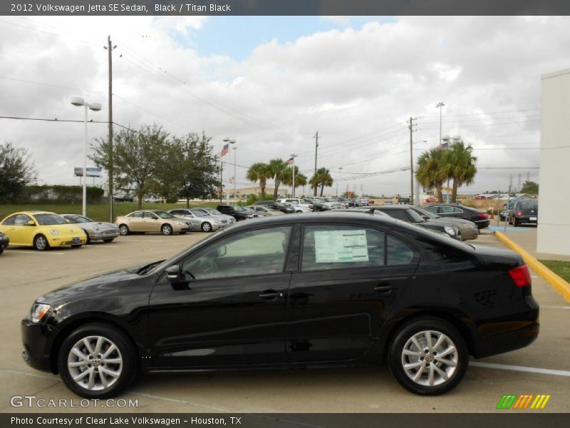 Black / Titan Black 2012 Volkswagen Jetta SE Sedan