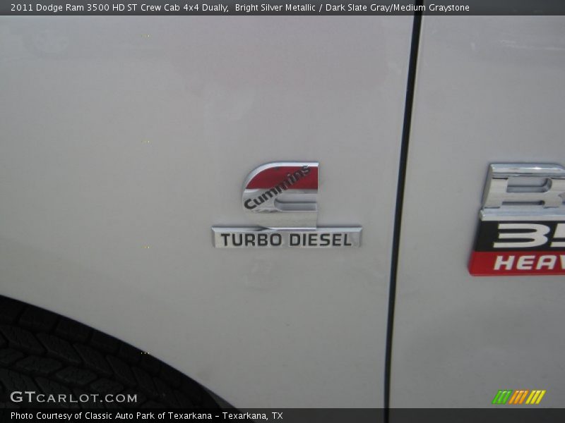 Bright Silver Metallic / Dark Slate Gray/Medium Graystone 2011 Dodge Ram 3500 HD ST Crew Cab 4x4 Dually