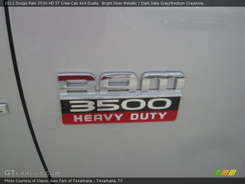 Bright Silver Metallic / Dark Slate Gray/Medium Graystone 2011 Dodge Ram 3500 HD ST Crew Cab 4x4 Dually