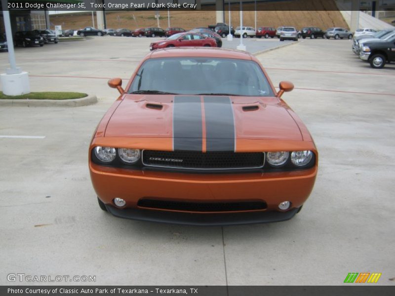 Toxic Orange Pearl / Dark Slate Gray 2011 Dodge Challenger SE