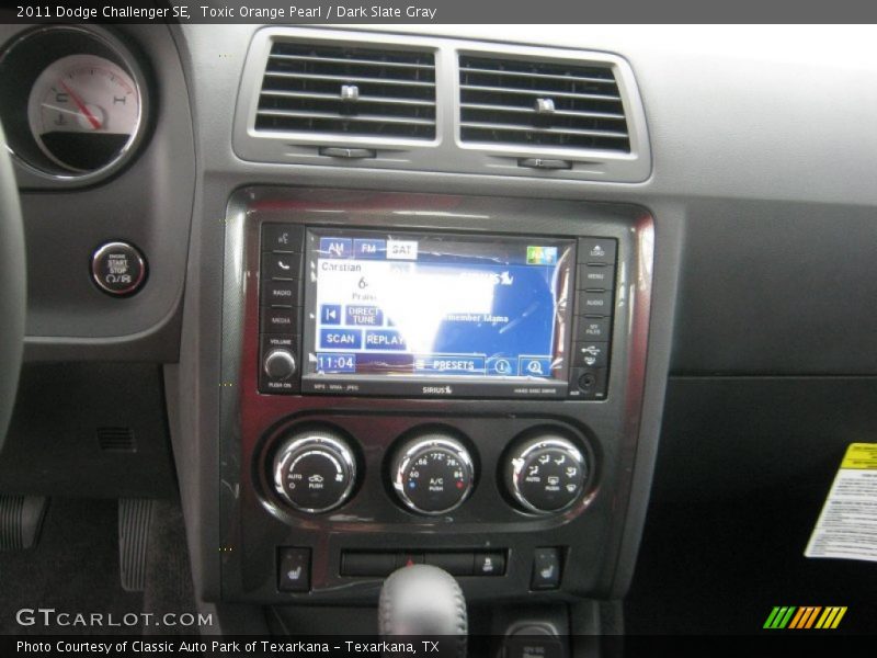 Toxic Orange Pearl / Dark Slate Gray 2011 Dodge Challenger SE
