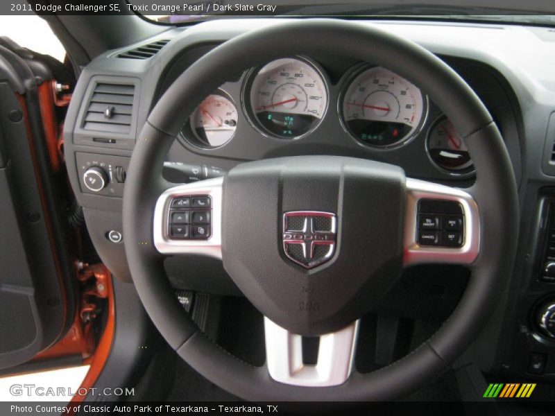 Toxic Orange Pearl / Dark Slate Gray 2011 Dodge Challenger SE