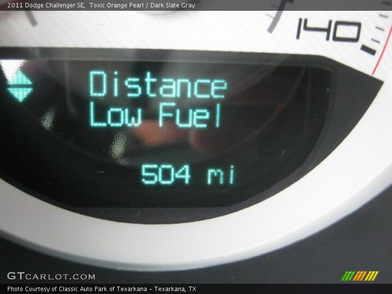 Toxic Orange Pearl / Dark Slate Gray 2011 Dodge Challenger SE