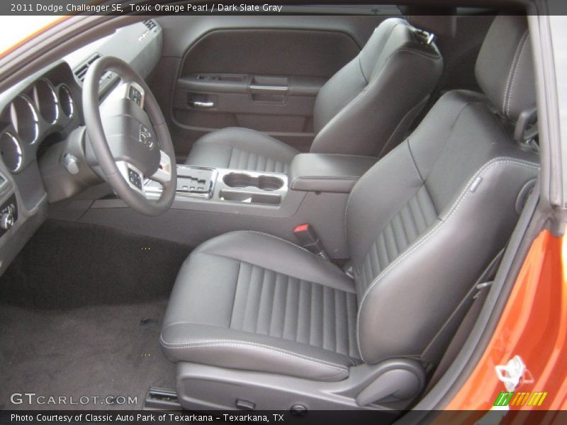 Toxic Orange Pearl / Dark Slate Gray 2011 Dodge Challenger SE