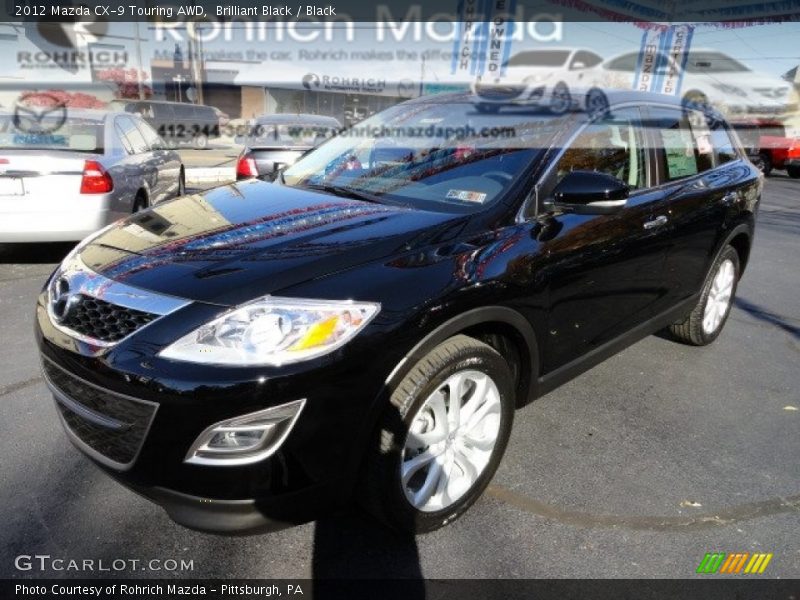 Brilliant Black / Black 2012 Mazda CX-9 Touring AWD