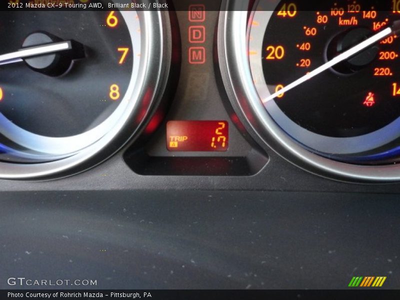 Brilliant Black / Black 2012 Mazda CX-9 Touring AWD
