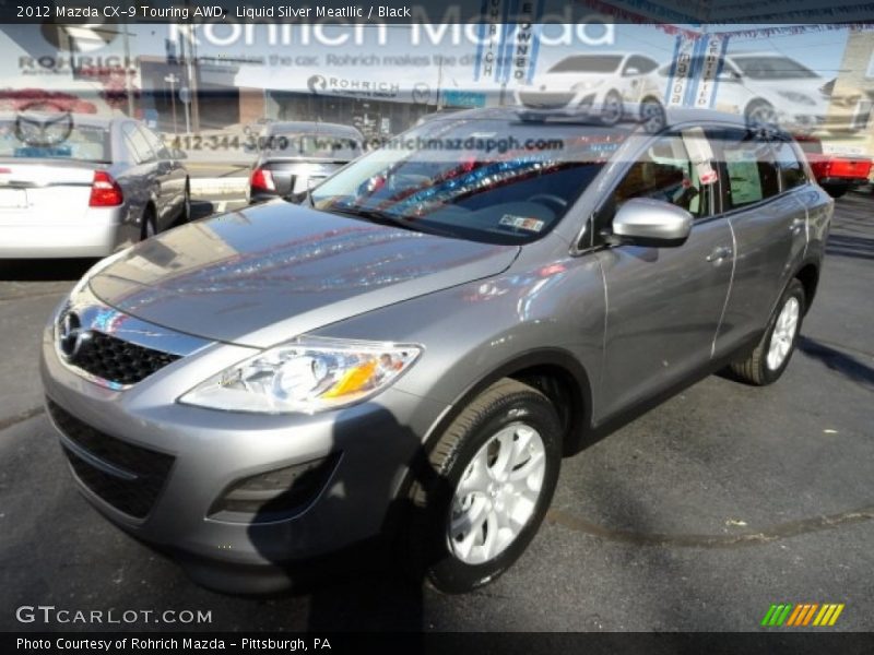 Liquid Silver Meatllic / Black 2012 Mazda CX-9 Touring AWD