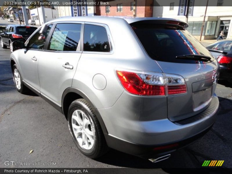 Liquid Silver Meatllic / Black 2012 Mazda CX-9 Touring AWD
