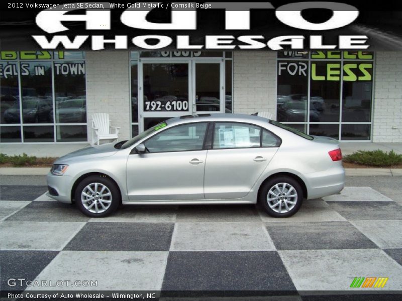 White Gold Metallic / Cornsilk Beige 2012 Volkswagen Jetta SE Sedan