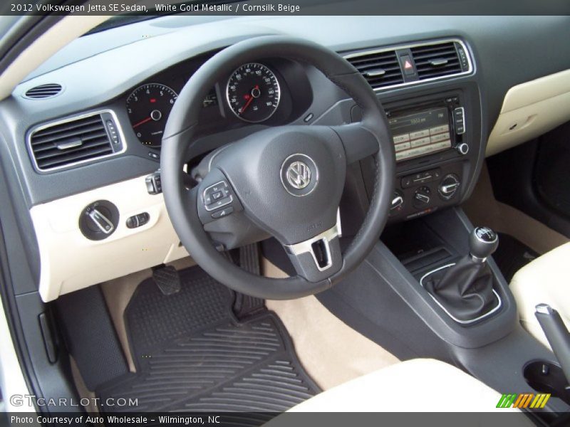 White Gold Metallic / Cornsilk Beige 2012 Volkswagen Jetta SE Sedan