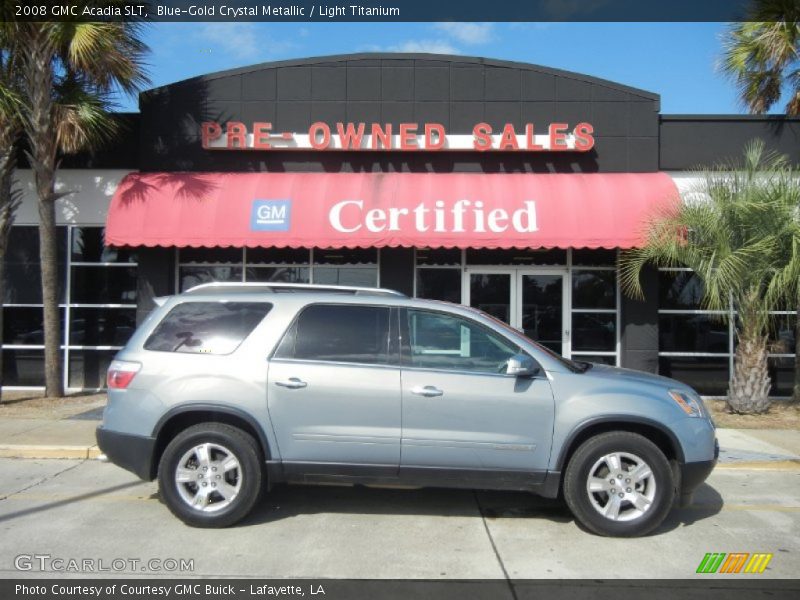 Blue-Gold Crystal Metallic / Light Titanium 2008 GMC Acadia SLT