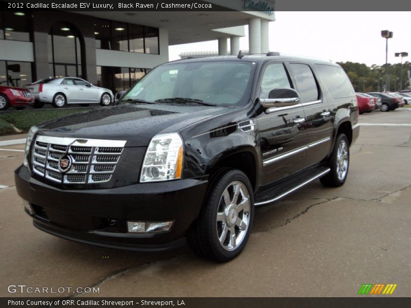 Black Raven / Cashmere/Cocoa 2012 Cadillac Escalade ESV Luxury