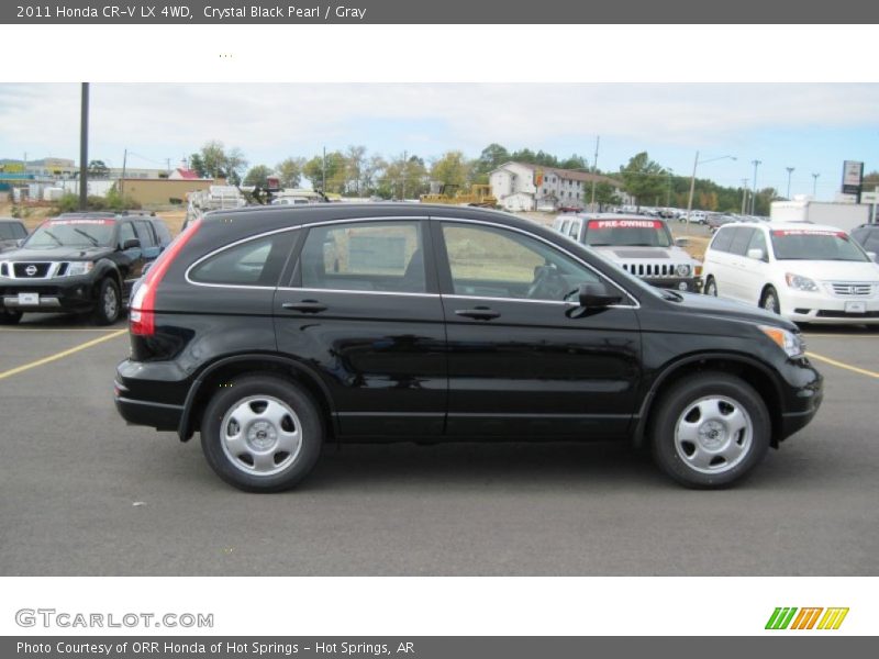 Crystal Black Pearl / Gray 2011 Honda CR-V LX 4WD