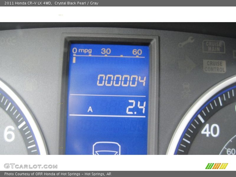 Crystal Black Pearl / Gray 2011 Honda CR-V LX 4WD