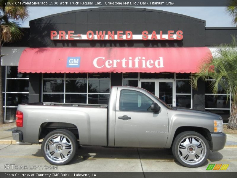 Graystone Metallic / Dark Titanium Gray 2007 Chevrolet Silverado 1500 Work Truck Regular Cab
