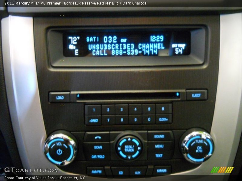 Bordeaux Reserve Red Metallic / Dark Charcoal 2011 Mercury Milan V6 Premier