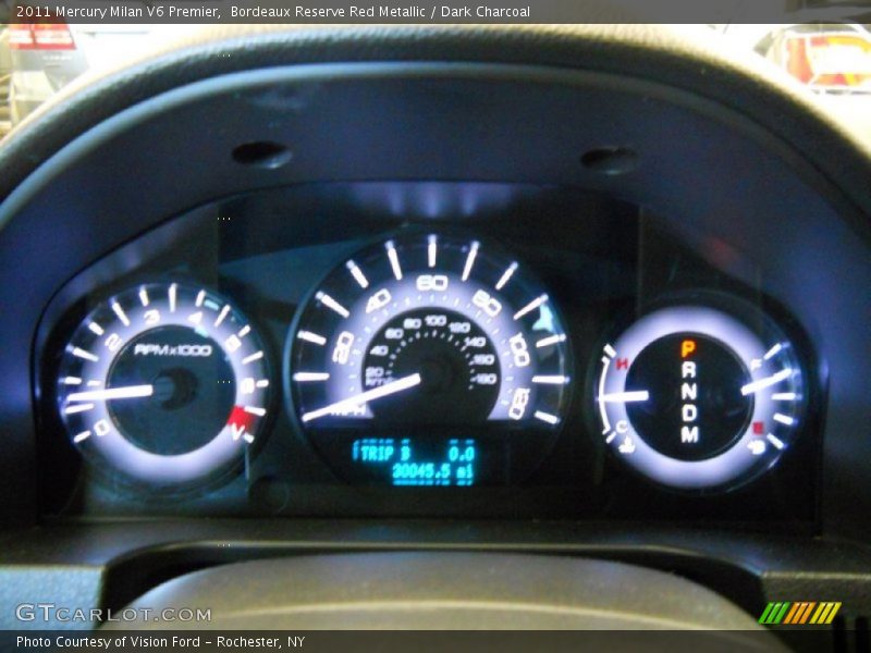 Bordeaux Reserve Red Metallic / Dark Charcoal 2011 Mercury Milan V6 Premier