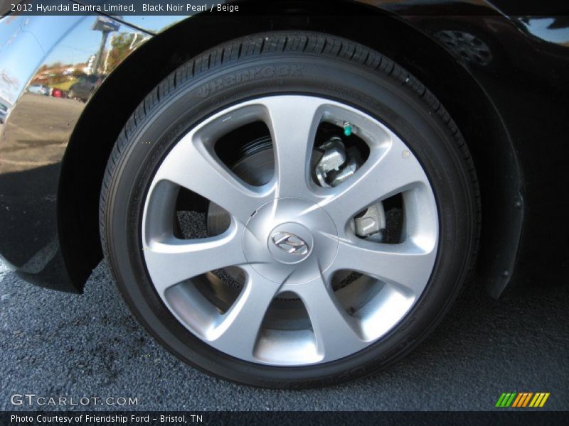 Black Noir Pearl / Beige 2012 Hyundai Elantra Limited