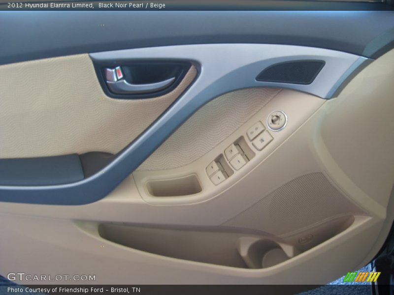 Black Noir Pearl / Beige 2012 Hyundai Elantra Limited