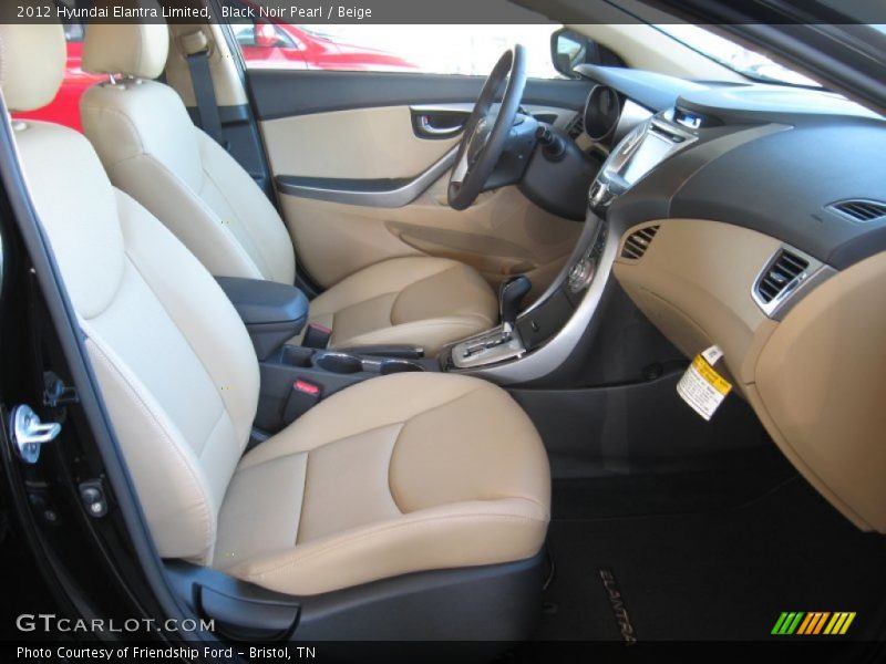 Black Noir Pearl / Beige 2012 Hyundai Elantra Limited