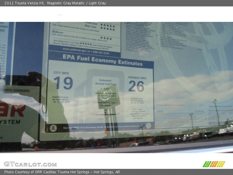 Magnetic Gray Metallic / Light Gray 2011 Toyota Venza V6