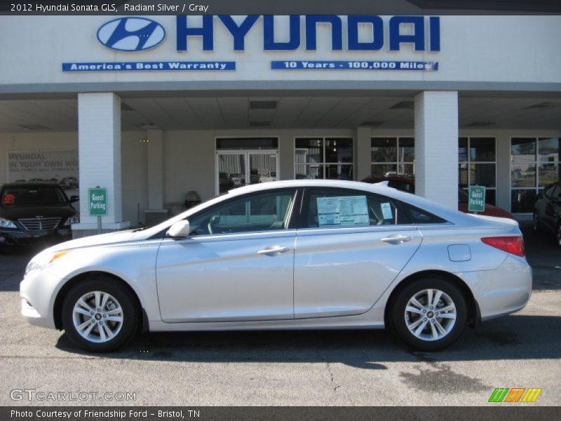 Radiant Silver / Gray 2012 Hyundai Sonata GLS