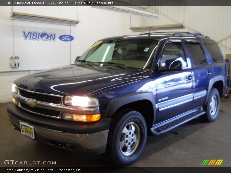 Indigo Blue Metallic / Tan/Neutral 2002 Chevrolet Tahoe LT 4x4