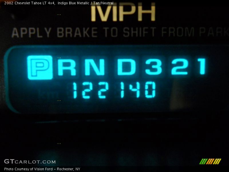 Indigo Blue Metallic / Tan/Neutral 2002 Chevrolet Tahoe LT 4x4