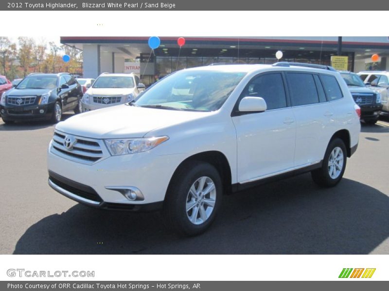 Blizzard White Pearl / Sand Beige 2012 Toyota Highlander