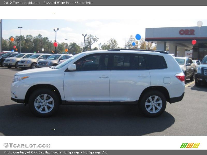 Blizzard White Pearl / Sand Beige 2012 Toyota Highlander