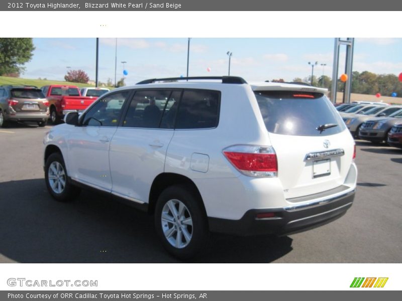 Blizzard White Pearl / Sand Beige 2012 Toyota Highlander