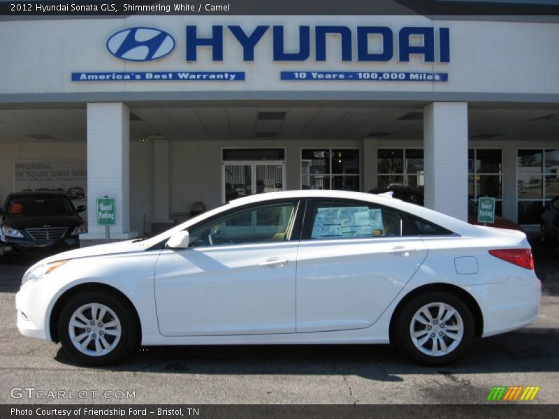 Shimmering White / Camel 2012 Hyundai Sonata GLS