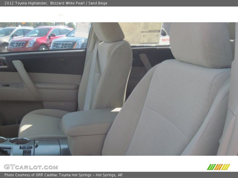 Blizzard White Pearl / Sand Beige 2012 Toyota Highlander