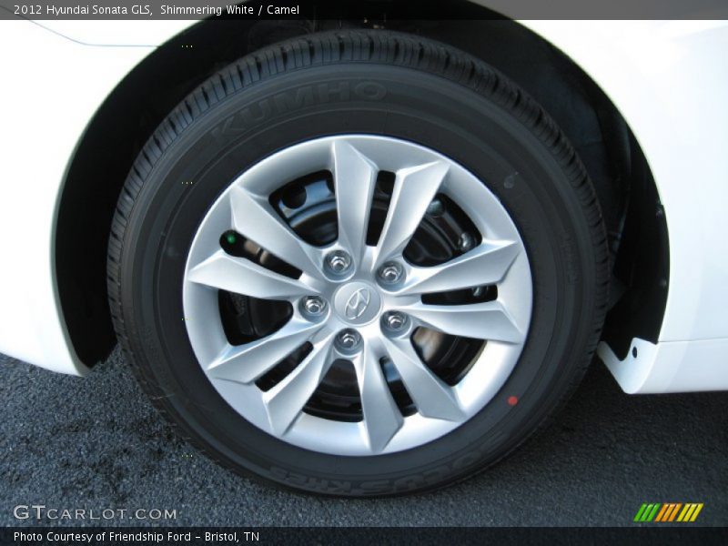 Shimmering White / Camel 2012 Hyundai Sonata GLS
