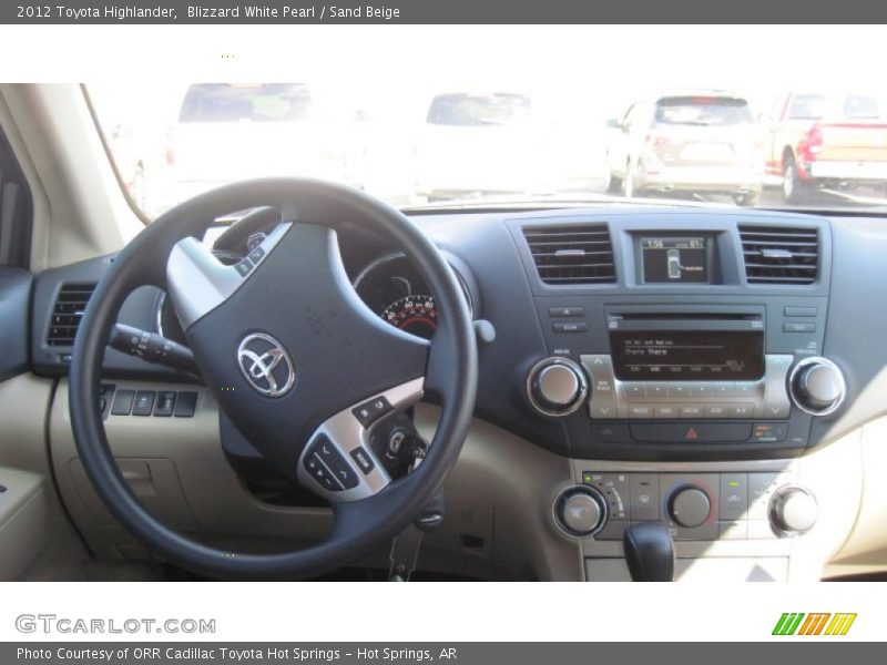 Blizzard White Pearl / Sand Beige 2012 Toyota Highlander