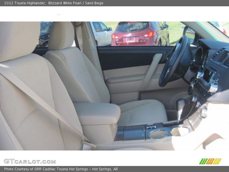 Blizzard White Pearl / Sand Beige 2012 Toyota Highlander