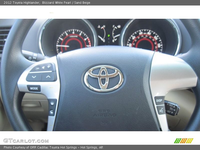Blizzard White Pearl / Sand Beige 2012 Toyota Highlander