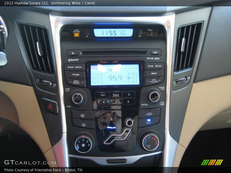 Shimmering White / Camel 2012 Hyundai Sonata GLS