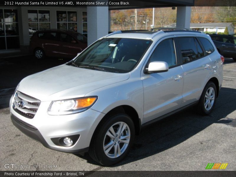 Moonstone Silver / Cocoa Black 2012 Hyundai Santa Fe Limited V6 AWD