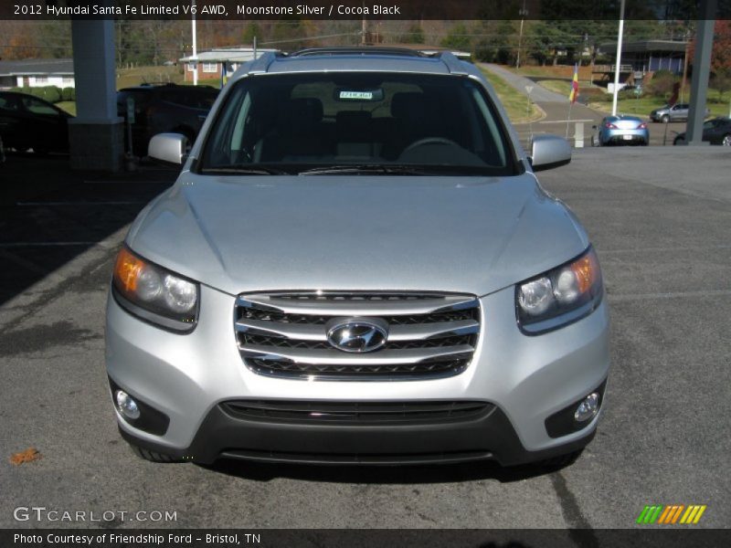 Moonstone Silver / Cocoa Black 2012 Hyundai Santa Fe Limited V6 AWD