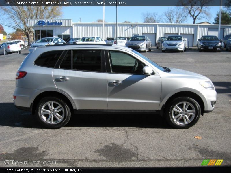 Moonstone Silver / Cocoa Black 2012 Hyundai Santa Fe Limited V6 AWD