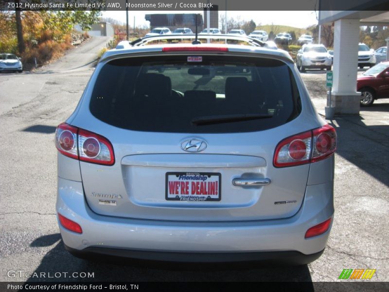 Moonstone Silver / Cocoa Black 2012 Hyundai Santa Fe Limited V6 AWD